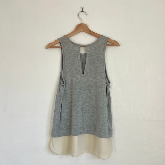J. Crew - Gray Drapey Tank Top with Silky Hem - Picture 2 of 6